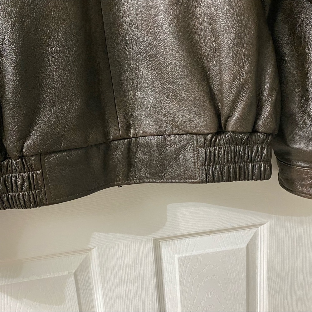 Burks BAY vintage leather Jacket Men size large in great condition - Picture 9 of 11